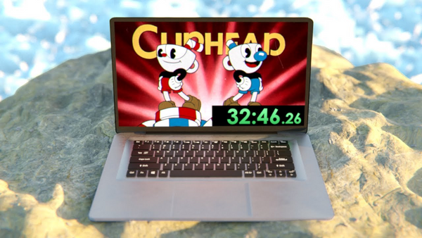 From TheGamer: Cuphead Speedrunners Are Playing The Game While Hiking